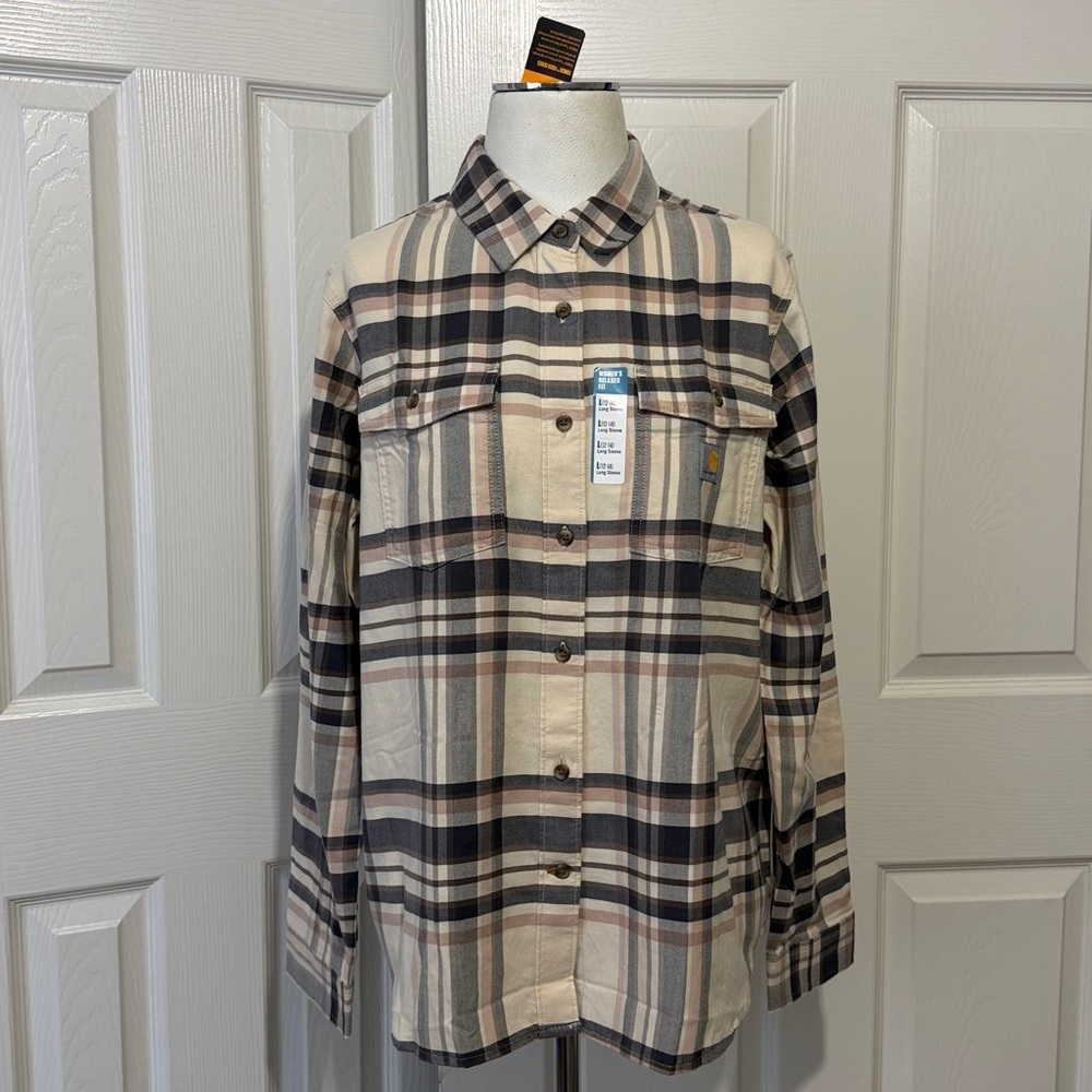 Carhartt WOMEN'S TENCEL FIBER SERIES RELAXED FIT PLAID SHIRT - Picture 2 of 6